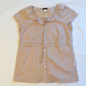 J. Crew Short Sleeve Button Down Blouse Size 2